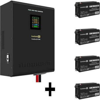 Комплект EXEGATE ИБП EX296005RUS + батарея 65Aч EX282980RUS 4шт